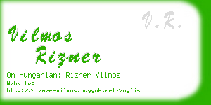 vilmos rizner business card